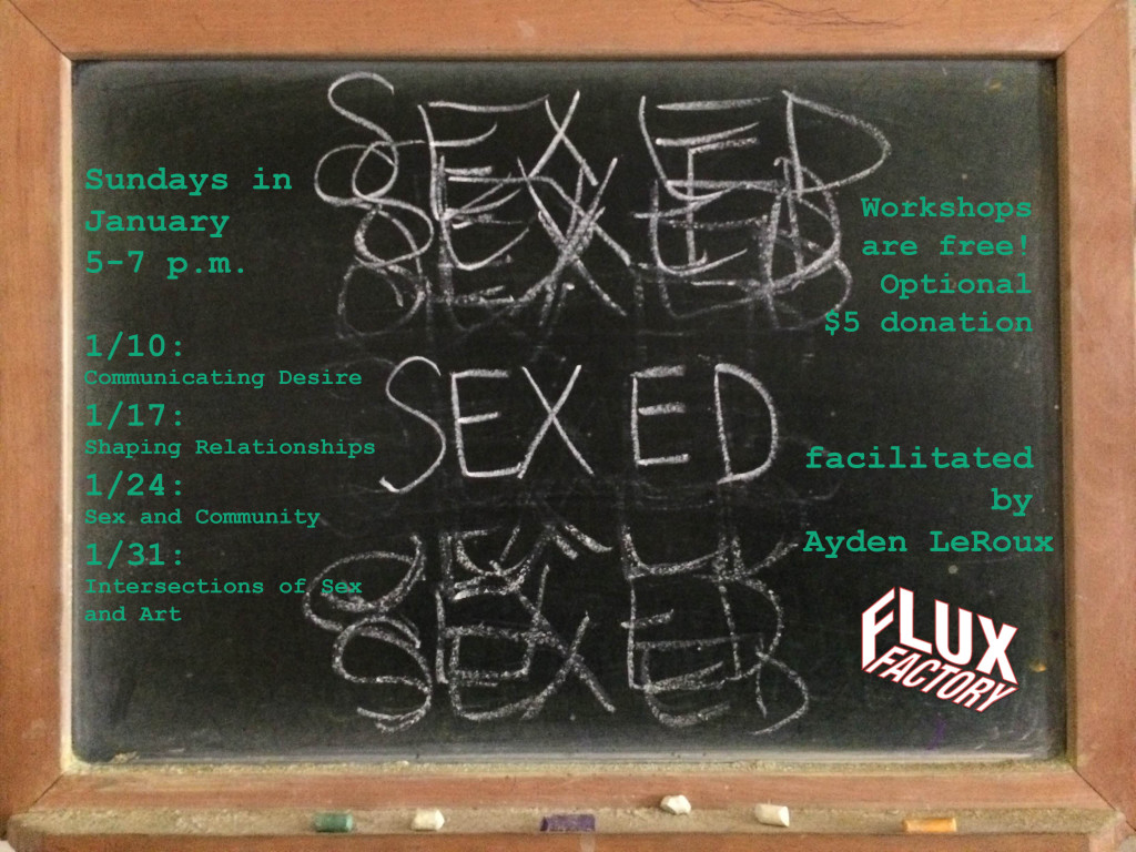 Sundays in January 2016, 5-7 pm
1/10, 1/17, 1/24, 1/31