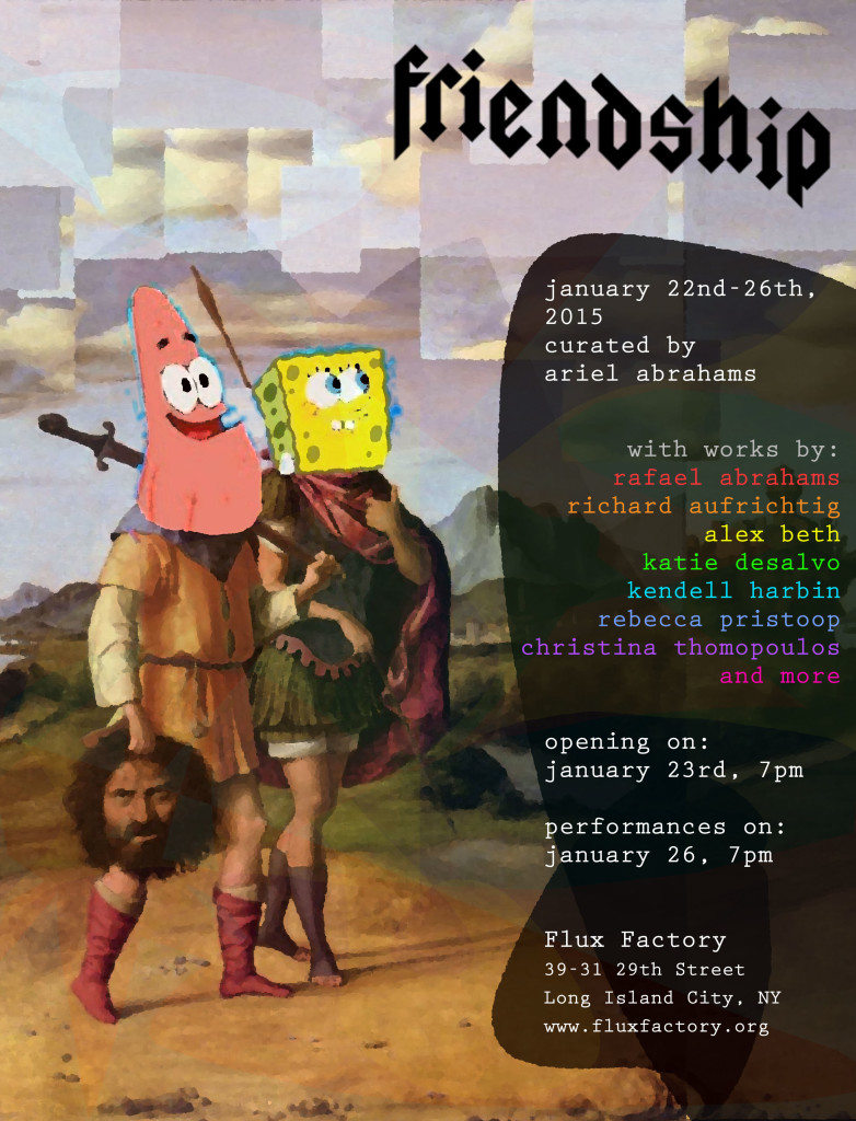 January 22-26, 2015

Opening Reception: 
January 23rd, 7 pm