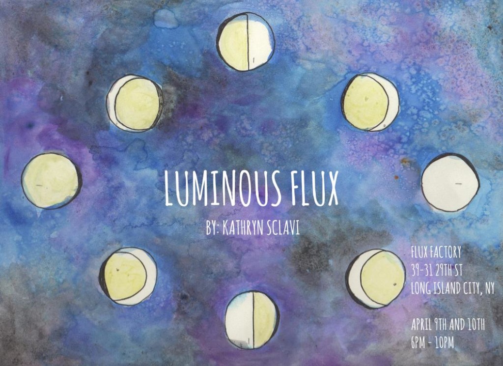 Luminous Flux by Kathryn Sclavi is an interactive fabric fort installation and watercolor painting series dedicated to the phases of love, metaphorically interpreted by light emitted by the sun and absorbed by the moon.
