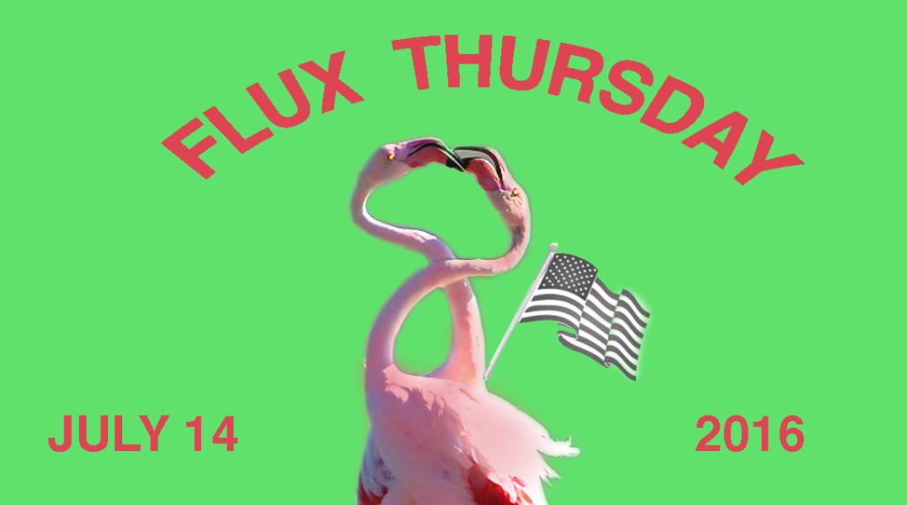 Our July Flux Thursday potluck will be a play on the American Independence Day BBQ.  

A reverse July 4th party, we will celebrate collaboration, cooperation, cross-pollination, relation & alliance building, and the recognition of the impossibility of autonomy. Bring your own grillables for our vegetarian grill or a side dish to share. Dancing shoes are suggested.
