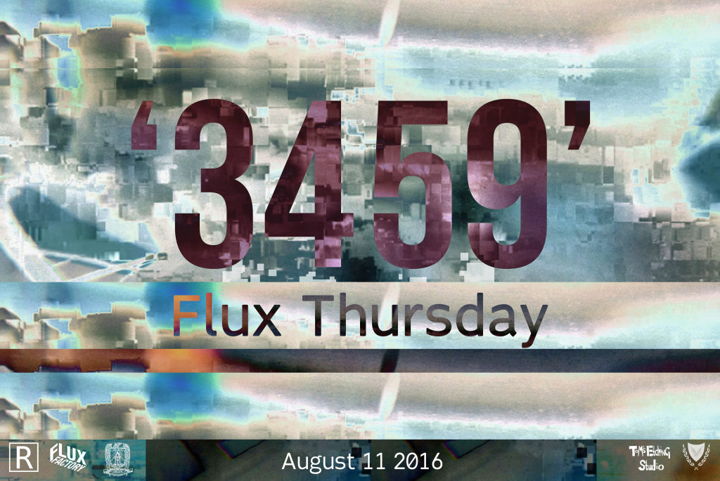 This month, Flux Thursday is part of the group show 3459, which connects artists in both London and New York City via livestream, two cities 3459 miles apart. Come for connections made via high and low technology.