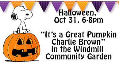 Join us and our community in the Windmill Community Garden across from Flux Factory, for a Halloween screening of 