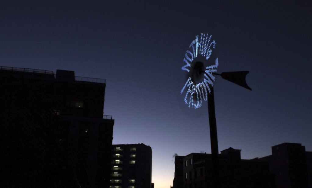 ‘Nothing Personal’ is an interactive installation where the voice and position matters. In this built environment, every component influences its surroundings.